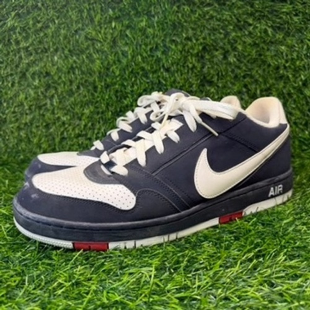 Nike Air Force 1 Low Mens 13 Obsidian White Red 386114-406 Sneakers 2012 AF1